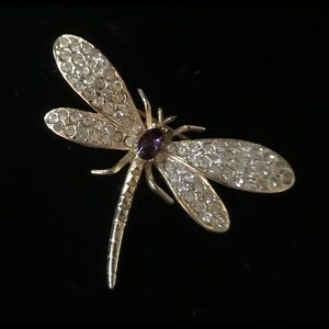 Vintage 80s Dragonfly Brooch